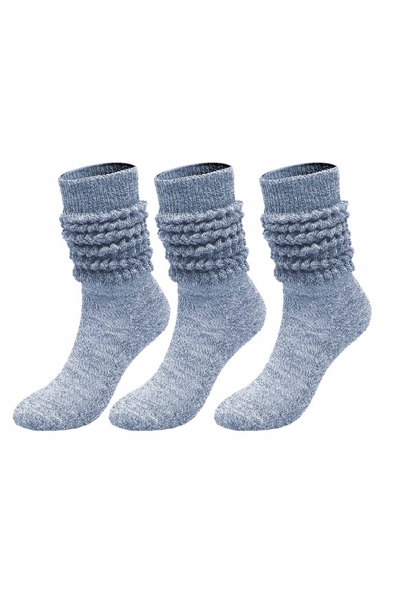 Clearance Under 10$! Stockings Winter Solid Color Warm Bubble Socks Extra Long Tight Knitted Pile Socks