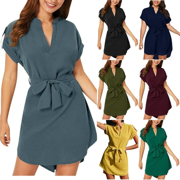 Summer Beach Dresses for Womens 2025 Plus Size Fashion Fallow Lapel Sleeveless Button Streak Dresses