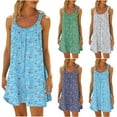 thumbnail image 1 of Summer Dresses for Womens 2025 Plus Size Fashion Casual Printed Round-Neck Sleeveless Loose Knee-Length Dress, 1 of 6