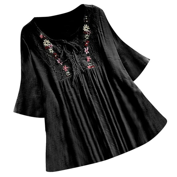 Summer Oversize Shirts for Womens Cotton and Linen Casual Tops V-Neck Bandage Short Sleeve T-Shirts And Linen Blouse