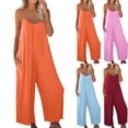 thumbnail image 1 of Suumer Plus Size Casual Fshion Jumpsuits for Women Solid Pocket Casual Sleeveless Suspender, 1 of 6