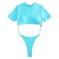 thumbnail image 1 of Suumer Plus Size Womens Swimsuits Fshion Solid Color Back Thong Jumpsuit Sexy Bikini, 1 of 5