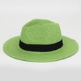 thumbnail image 1 of Clearance Under $10 TMOYZQ Outdoor Sun Protection for Women Men Beach Cowboy Hat Spring Summer Shade Solid Color Straw Hat Lightweight Jazz Caps, 1 of 3