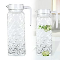 Clearance Under $10 TOTOYTO Beverage Pitcher Hot Cold Pitcher Iced Tea Spout Cold Water Pitcher with Handle Indoor Outdoor PC and Lid Cafe Juice Jug