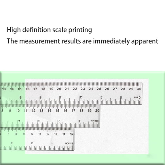 Clearance Under $10! Thin Transparent Plastic Inch Scale Ruler 20Cm Plastic Ruler Clear Ruler