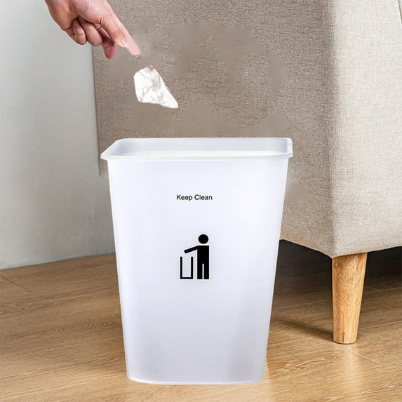 Trash Can Outdoor Trash Can Squares Open Top Waste Bin Suitable For Household Bathroom Kitchen Bedroom Office Waste Basket Modern Plastic Trash Can