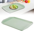 thumbnail image 1 of Clearance Under $10 Tray Serving Tray Plastic For Casual Dinner Plate Outdoor Bbq Tray Green (1Pc), 1 of 9