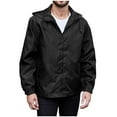 thumbnail image 1 of Clearance Under 10$!Winter Warm Jackets for Mens Fashion Plus Size Solid Color Zipper Drawstring Pocket Long Sleeve Hooded Casual Outwear Jackets, 1 of 5