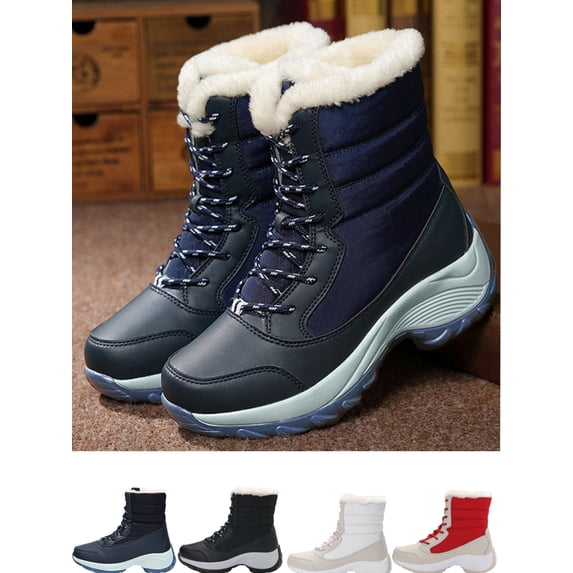 Winter Warm Snow Boots for Women Plus Size Eva Thick-soled Snow Boots High-top Velvet Warm Cotton Shoes