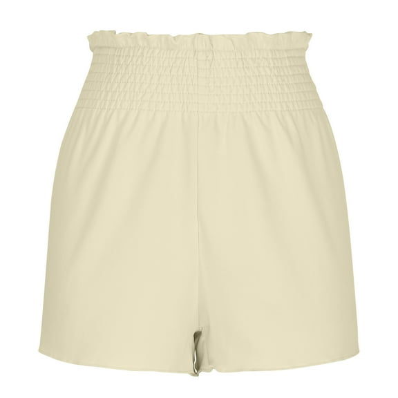 qolati Bermuda Shorts for Women Summer Casual Boho Floral Ruffle Mini Chiffon Skorts Skirts Running Tennis Underneath Shorts