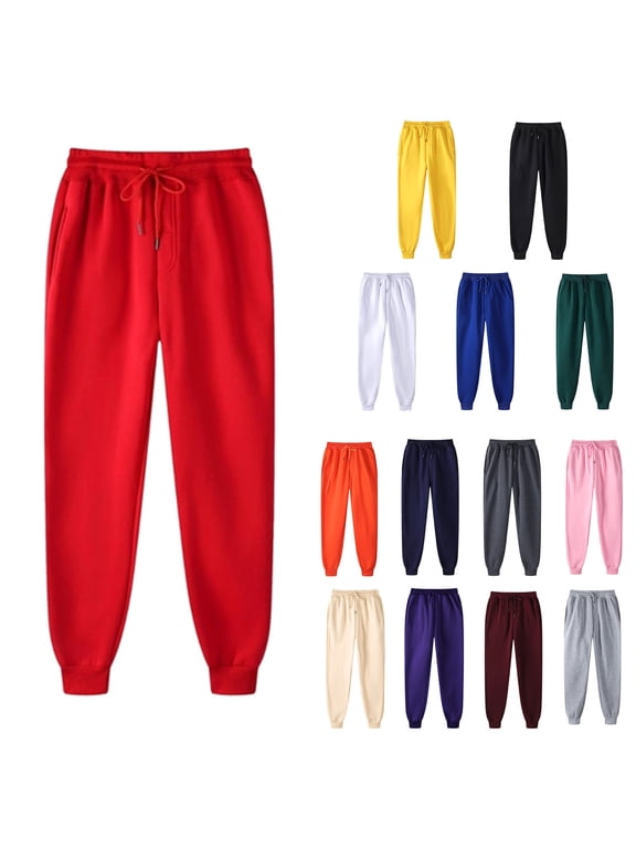 Women Men Sweatpants Sport Pants Drawstring Sweatpant Comfy Fall Winter Joggers Pants with Pockets
