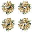 thumbnail image 1 of Clearance Under $11 Gold Christmas Candle Holder Rings – Set of 4 Festive Holly Wreaths for Candles and Elegant Holiday Tables, 1 of 5