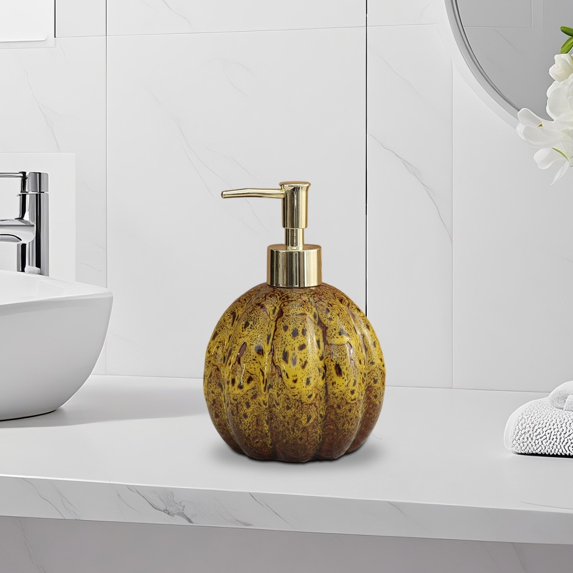 Clearance Under $13 Pumpkin-Shaped Ceramic Soap Dispenser with Pump