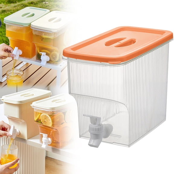Clearance Under $14 Fruit Infuser Water Pitcher Summer Fruit Tea Pitcher Plastic For Summer Party Beverage Fridge Water Infuser (H) (1Pc)