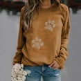 thumbnail image 1 of Under $15 POROPL Sweatshirt for Women Plus Size Long Sleeve Sweatshirt Printed Pullover Tops Brown XL, 1 of 3