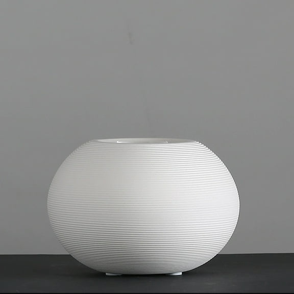 Clearance Under $15 Simple White Plain Ceramic Small Flower Vase Dry Flower Ware Household Soft Decoration Retro Flower Pot E