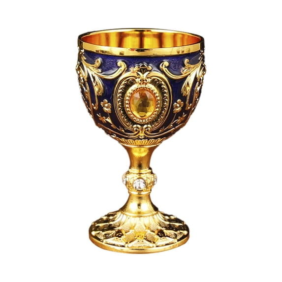 Clearance Under $2.04! 1Pc Vintage Medieval Goblet with Engraving (C, Antique)