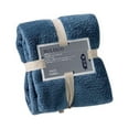 thumbnail image 1 of Clearance Under $2, 1 Pack Soft Bath Towel, Absorbent Coral Fleece Hand Towel, Quick-Dry Microfiber Towel for Bathroom Gym and Travel, 36x80cm(Navy), 1 of 8