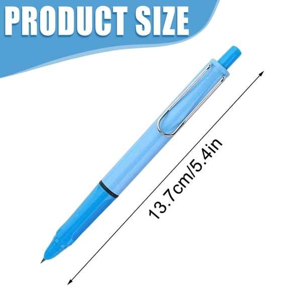Clearance Under $2.5! 2Pcs Press The Fountain Pen, Soil Yellow 0.38Mm Mechanical Pencils Highlighters