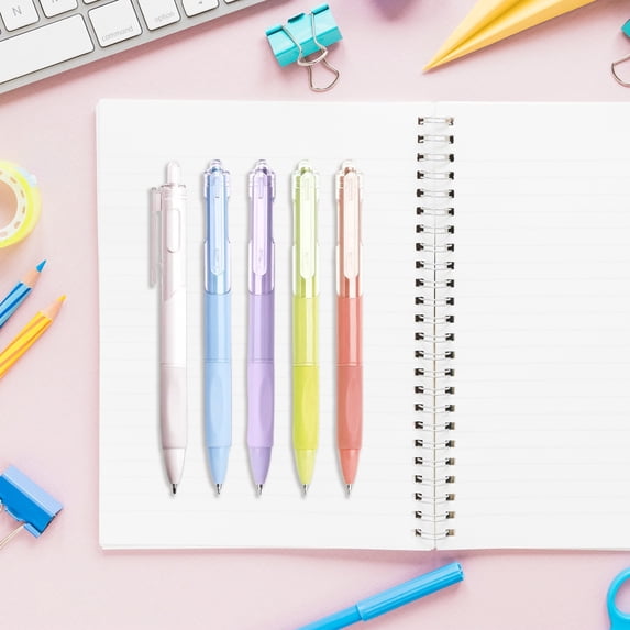 Clearance Under $2.5! 5Pcs Press Pen Green Gel Pens Bulk Pens