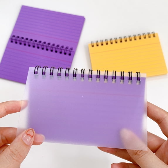 Clearance Under $2.5! Blue Horizontal Detachable Coil Index Card Notebook Composition Notebook Notepad