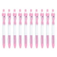 thumbnail image 1 of Clearance Under $2.64! 10PCS Ribbon Awareness Pens, Retractable Gel Roller Pens with Pink Ribbon Design, Plastic, for Gifting & Events, (13cm, Pink), 1 of 4