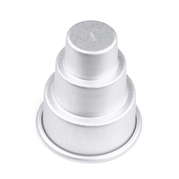 Clearance Under $2.66! 1 Pack Mini Three-Tier Cake Pan – Aluminum Alloy Mould for Cupcakes and Desserts (Size L)