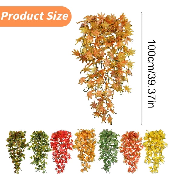 Clearance Under $2.66! 1BUNCH 39in Sweet Potato Fall Garland, 5-Pronged Artificial Vine for Porch & Mantel, Plastic, (39in, H)