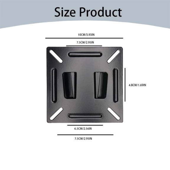 Clearance Under $2.79! 1PC TV Wall Mount Bracket, Low Profile Fixed Mount for 14-24 Inch Screens, Metal, for Home & RV, (Up to 100x100mm, Black)