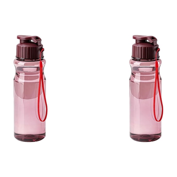 Clearance Under $2.79 Plastic Water Bottle with Hand Strap, Leakproof Reusable Sports Drinking Cup for Gym Travel School Outdoor