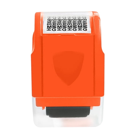 Clearance Under $2.84! 1PC Privacy Roller Stamp, Data Confidentiality Seal for Mail & Documents, Plastic, for Home & Office, (6.2x3.9x2cm, Orange)