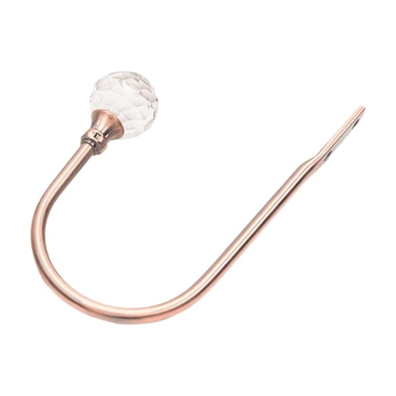 Clearance Under $2.94! 1PC Wall Mounted Curtain Holdback, U-Shaped Metal Hook with Decorative Finial, for Drapes & Home Organization, (A, Rose Gold)
