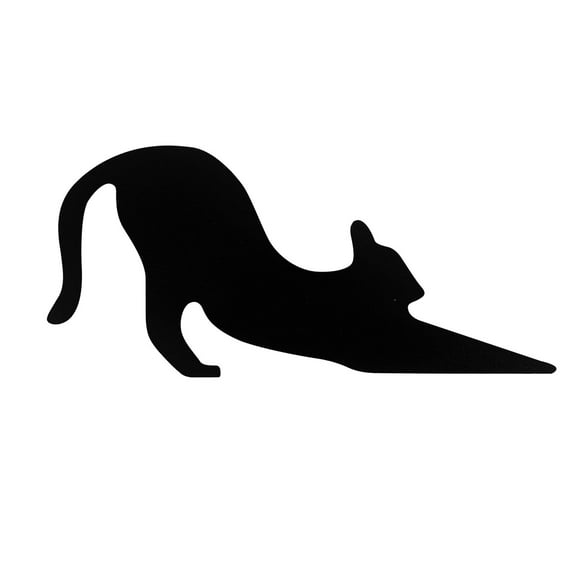 Clearance Under $2.96! 1 Pack Wooden Door Wedge Cat Shape Non-Slip Door Stop for Carpet Heavy Doors (One Size Black)