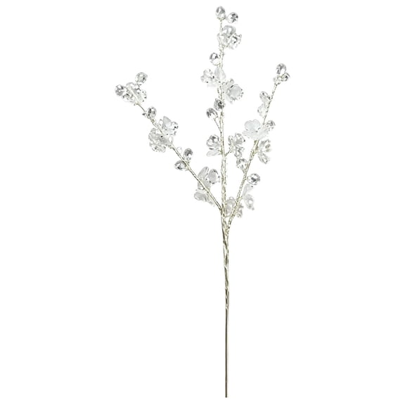 Clearance Under $2 Christmas Pick Spray, Beaded Decor Branch for Tree and Vase Style B