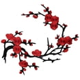 thumbnail image 1 of Clearance Under $2 Embroidered Cherry Blossom Patch, Iron-On or Sew-On Applique for Backpack Jacket Jeans Bag Dress DIY Decoration Red 1PC, 1 of 5