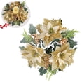 thumbnail image 1 of Clearance Under $2 Gold Christmas Candle Holder Ring with Holly Leaves – Festive Tabletop Wreath for Candles and Holiday Centerpieces, 1 of 5