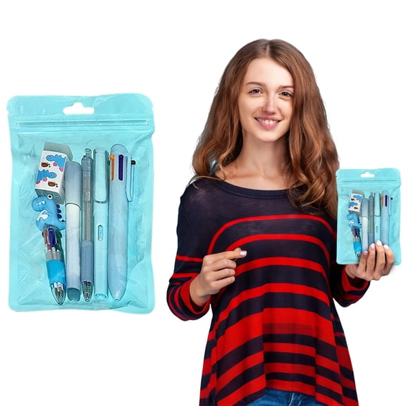 Clearance Under $2, Multifunction Stationery Set with Gel Pen Multi-Pen Highlighter for Office #C (1Set)