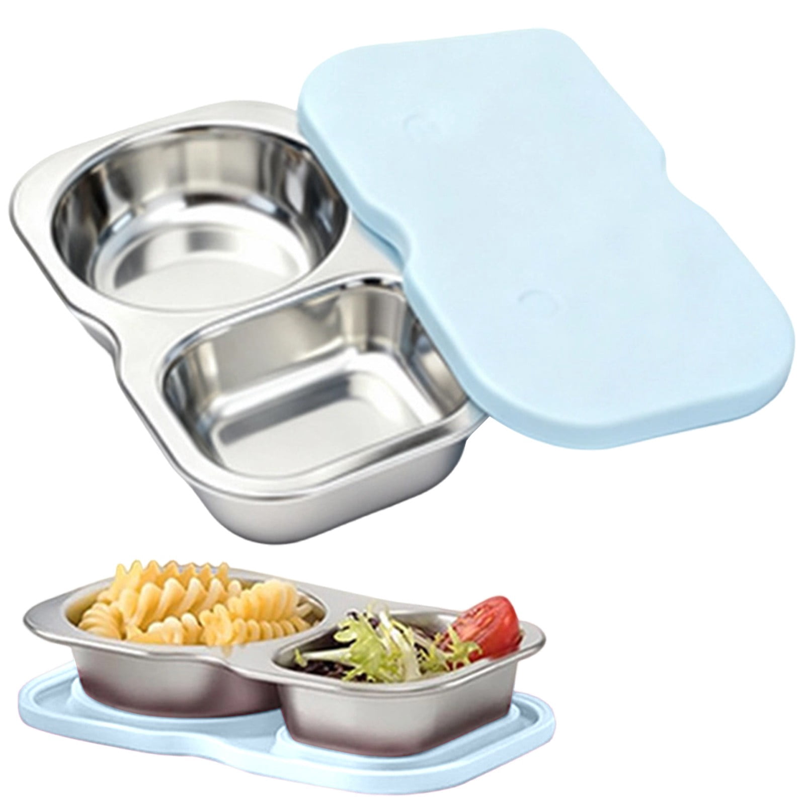 Clearance Under $2 Stainless Steel Snack Container with Silicone Lid, 2 ...