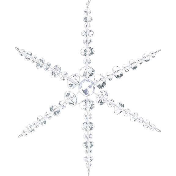 Clearance Under $2 Transparent Snowflake Ornaments, Acrylic Hanging Decor for Christmas Tree