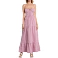 thumbnail image 1 of qolati Women Bustier Corset Dress 2024 Boho Flowy Slit Lace Up Spaghetti Strap Maxi Long Dresses Going Out A Line Casual Sundress, 1 of 5