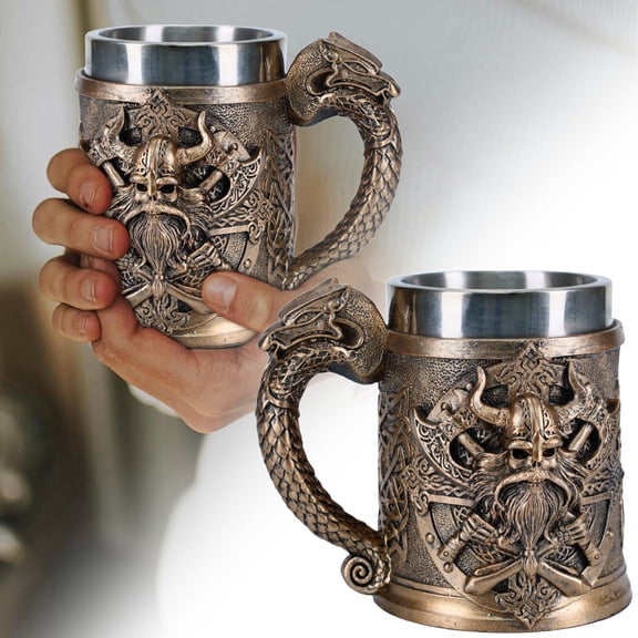 Clearance Under $25 Viking Mug Viking Style Cup For Renaissance Fair Goblet,Resin (B) (1Pc)
