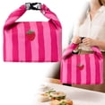 thumbnail image 1 of Clearance Under $3.06! Adjustable Roll-Top Insulated Lunch Bag - Expandable Thermal Food Tote with Waterproof Fabric for Office & Picnic L,Red, 1 of 4