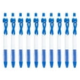 thumbnail image 1 of Clearance Under $3.24! 10PCS Ribbon Awareness Pens, Retractable Gel Roller Pens with Pink Ribbon Design, Plastic, for Gifting & Events, (13cm, Blue), 1 of 5