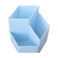 thumbnail image 1 of Clearance Under $3.24! 1PC 360° Rotating Pen Holder, 3-Grid Desk Organizer for Pens & Makeup Brushes, PP, for Home & Office, (12x12x12cm, C), 1 of 5