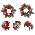 thumbnail image 1 of Clearance Under $3.26! Christmas Candle Ring Wreath with Berries and Pinecones, 3 Inch Center Table Decor, 1 of 5