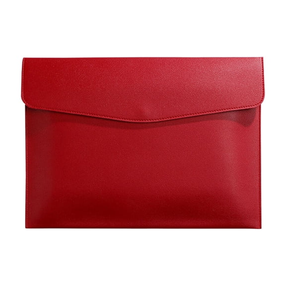 Clearance Under $3.3, 1 Pack PU Leather Document Folder, Envelope Style Snap File Portfolio, Soft Leather Paper Organizer for Resume Business Storage