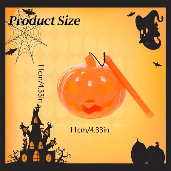 Clearance Under $3.66! 1PC Halloween LED Pumpkin Lamp, Hollow Handheld Light for Party & Table Centerpiece, Plastic, (One Size, B)