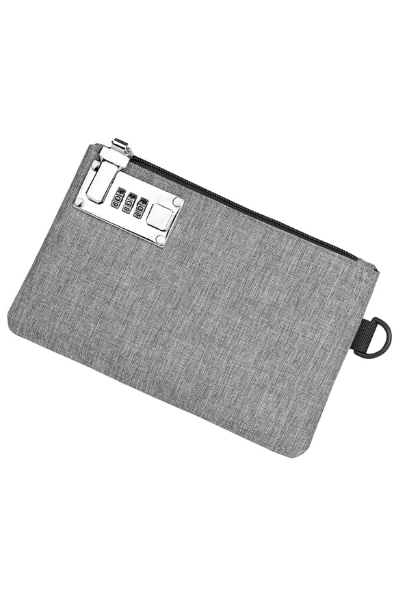 Clearance Under $3.7, 1 Pack Lockable Nylon Storage Bag, Combination Lock Travel Pouch, Passport and Credit Card Organizer