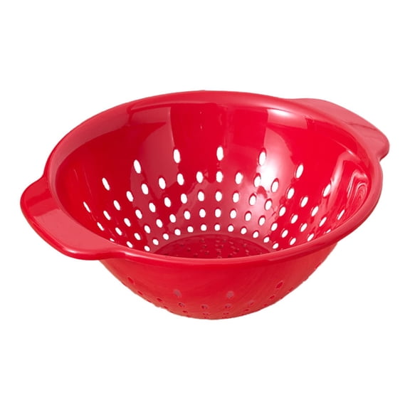 Clearance Under$3.76! 1Pc Plastic Colander, 5-Quart Soft Grip with Raised Feet (One Size, A Red)