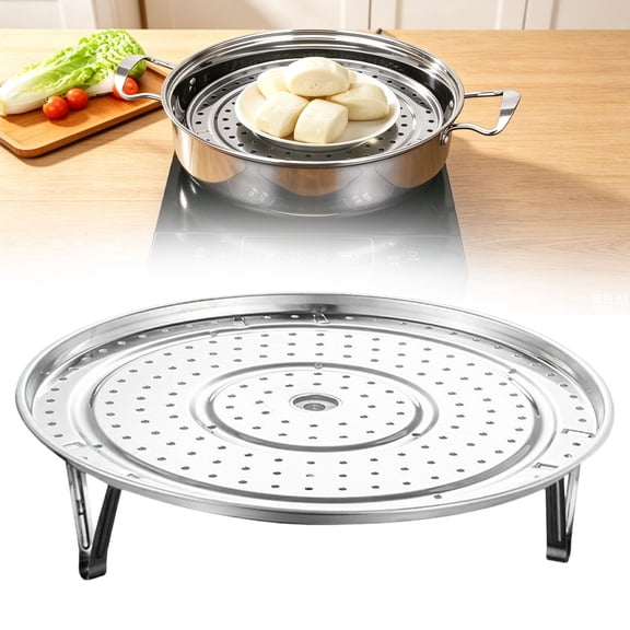 Clearance Under $3.86! 1Pc High-Legged Steamer Stand for Steaming Food, 18cm (White)